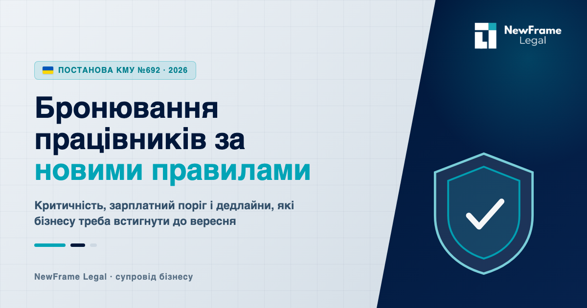 Бронювання працівників за новими правилами: що змінила Постанова №692 (2026)