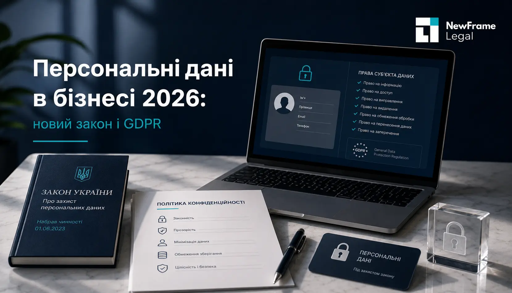 Персональні дані в бізнесі 2026: новий закон і GDPR